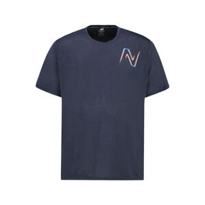 new balance Funkční tričko  tmavě modrá / svítivě modrá / bílá / oranžová
