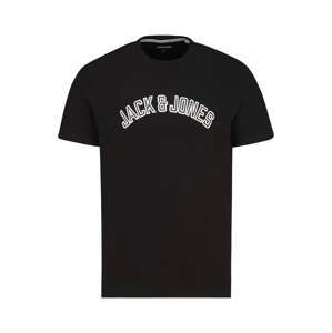 Jack & Jones Plus Tričko 'CITY'  černá / bílá