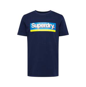 Superdry Tričko  modrá / žlutá / humrová / bílá