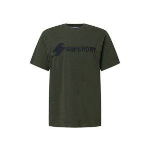 Superdry Tričko  jedle / černá