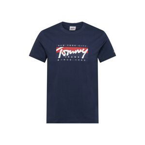 Tommy Jeans Tričko  tmavě modrá / červená / bílá