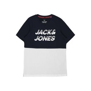 Jack & Jones Junior Tričko 'Break'  tmavě modrá / bílá