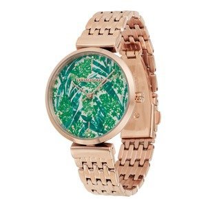 ARMANI EXCHANGE Analogové hodinky  růžově zlatá / zelená / petrolejová