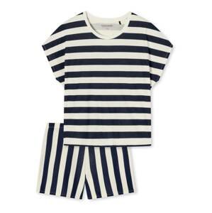 SCHIESSER Pyžamo 'Just Stripes'  námořnická modř / bílá