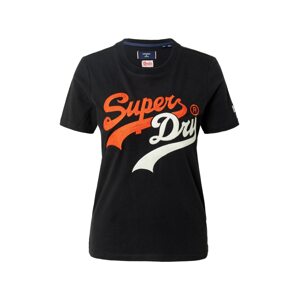 Superdry Tričko  oranžová / černá / bílá