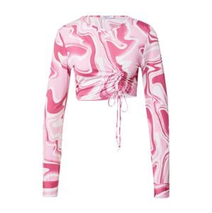 RECC Tričko 'ZORA'  pink / růžová / bílá