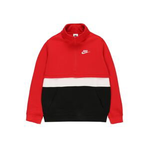 Nike Sportswear Mikina  červená / černá / bílá