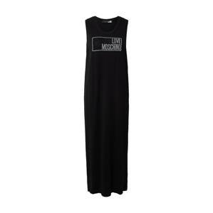 Love Moschino Letní šaty  černá / stříbrná