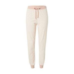 ESPRIT Pyžamové kalhoty  růžová / bílá