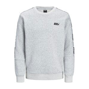 Jack & Jones Junior Mikina  šedý melír / bílá / černá