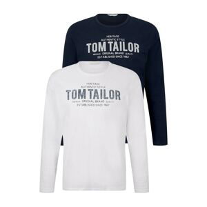 TOM TAILOR Tričko  šedá / tmavě šedá / černá