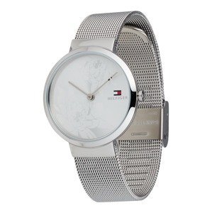 TOMMY HILFIGER Analogové hodinky  stříbrná / bílá
