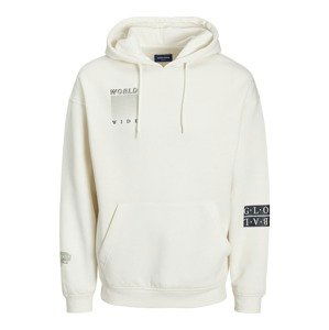 JACK & JONES Mikina 'Barricade'  perlově bílá / stříbrně šedá / antracitová