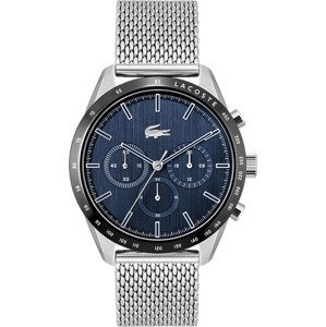 LACOSTE Analogové hodinky  stříbrná / černá / tmavě modrá