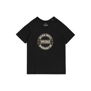 Jack & Jones Junior Tričko  černá / bílá / žlutá / tmavě šedá