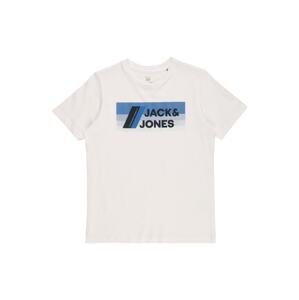 Jack & Jones Junior Tričko 'BOOSTER'  bílá / námořnická modř / modrá / kouřově modrá