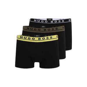 BOSS Black Boxerky  tmavě modrá / černá / žlutá / khaki