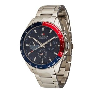 TOMMY HILFIGER Analogové hodinky  marine modrá / červená / černá / stříbrná