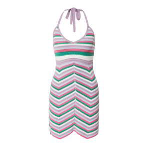ONLY Úpletové šaty 'MICCA'  světlemodrá / pink / světle fialová / tmavě zelená / bílá