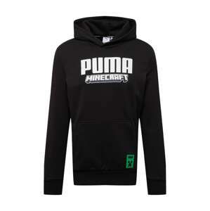 PUMA Mikina  zelená / černá / bílá