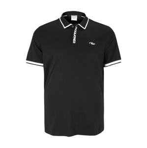 Jack & Jones Plus Tričko  černá / bílá