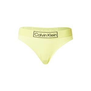 Calvin Klein Underwear Tanga  citronová / černá