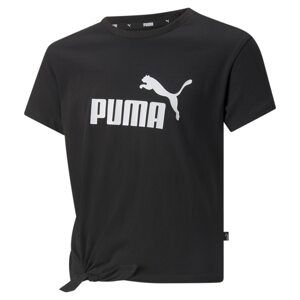 PUMA Tričko  černá / bílá