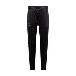 Hummel Sportovní kalhoty  černá / modrá