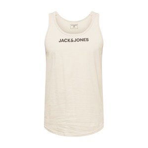 JACK & JONES Tričko  kámen / černá