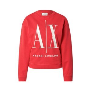 ARMANI EXCHANGE Mikina 'FELPA'  červená / bílá