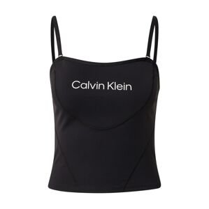 Calvin Klein Performance Sportovní top 'WO'  černá / bílá
