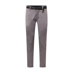 TOM TAILOR DENIM Chino kalhoty  antracitová / bílá