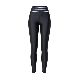 UNDER ARMOUR Sportovní kalhoty 'HeatGear'  černá / bílá