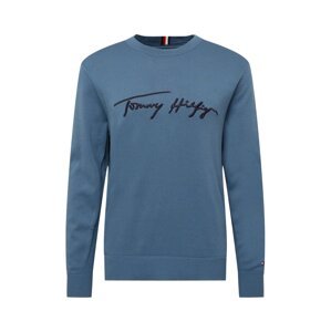 TOMMY HILFIGER Mikina  chladná modrá / černá