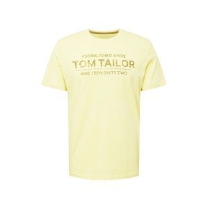 TOM TAILOR Tričko  žlutá / olivová