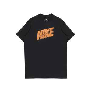 Nike Sportswear Tričko  černá / oranžová
