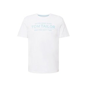 TOM TAILOR Tričko  světlemodrá / bílá