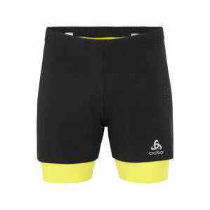 ODLO Sportovní kalhoty 'Zeroweight 5'  černá / bílá / žlutá
