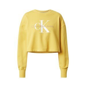 Calvin Klein Jeans Mikina  limone / bílá