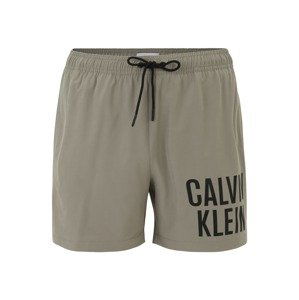 Calvin Klein Swimwear Plavecké šortky  šedá / černá
