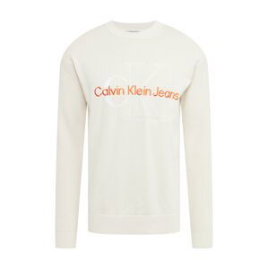 Calvin Klein Jeans Svetr  oranžová / bílá