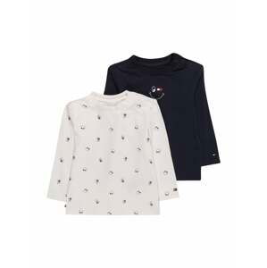 TOMMY HILFIGER Tričko 'BABY 2 PACK TEE GIFTBOX'  námořnická modř / bílá