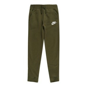 Nike Sportswear Kalhoty  khaki / bílá
