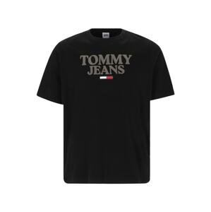 Tommy Jeans Plus Tričko  černá / šedá / bílá / červená