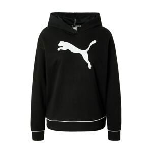 PUMA Sportovní mikina  černá / bílá