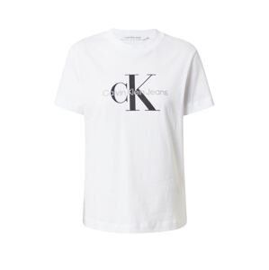 Calvin Klein Jeans Tričko  offwhite / černá / světle šedá