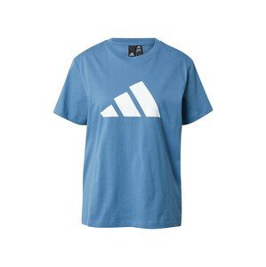 ADIDAS PERFORMANCE Funkční tričko  bílá / kouřově modrá