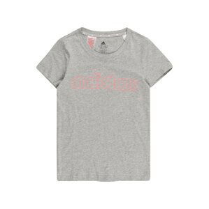 ADIDAS SPORTSWEAR Tričko  šedý melír / růžová