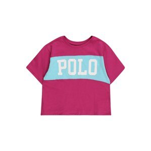 Polo Ralph Lauren Tričko  světlemodrá / cyclam / bílá