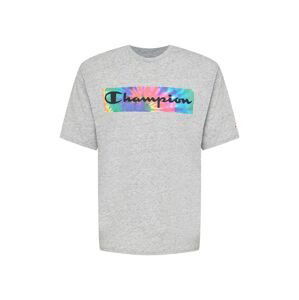 Champion Authentic Athletic Apparel Tričko  světle šedá / nefritová / tmavě fialová / pink / černá